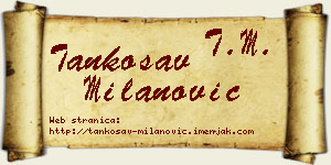 Tankosav Milanović vizit kartica
